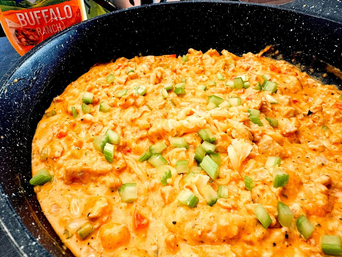 Buffalo Ranch Chicken Dip | Easy Cheesy Party Dip Recipe