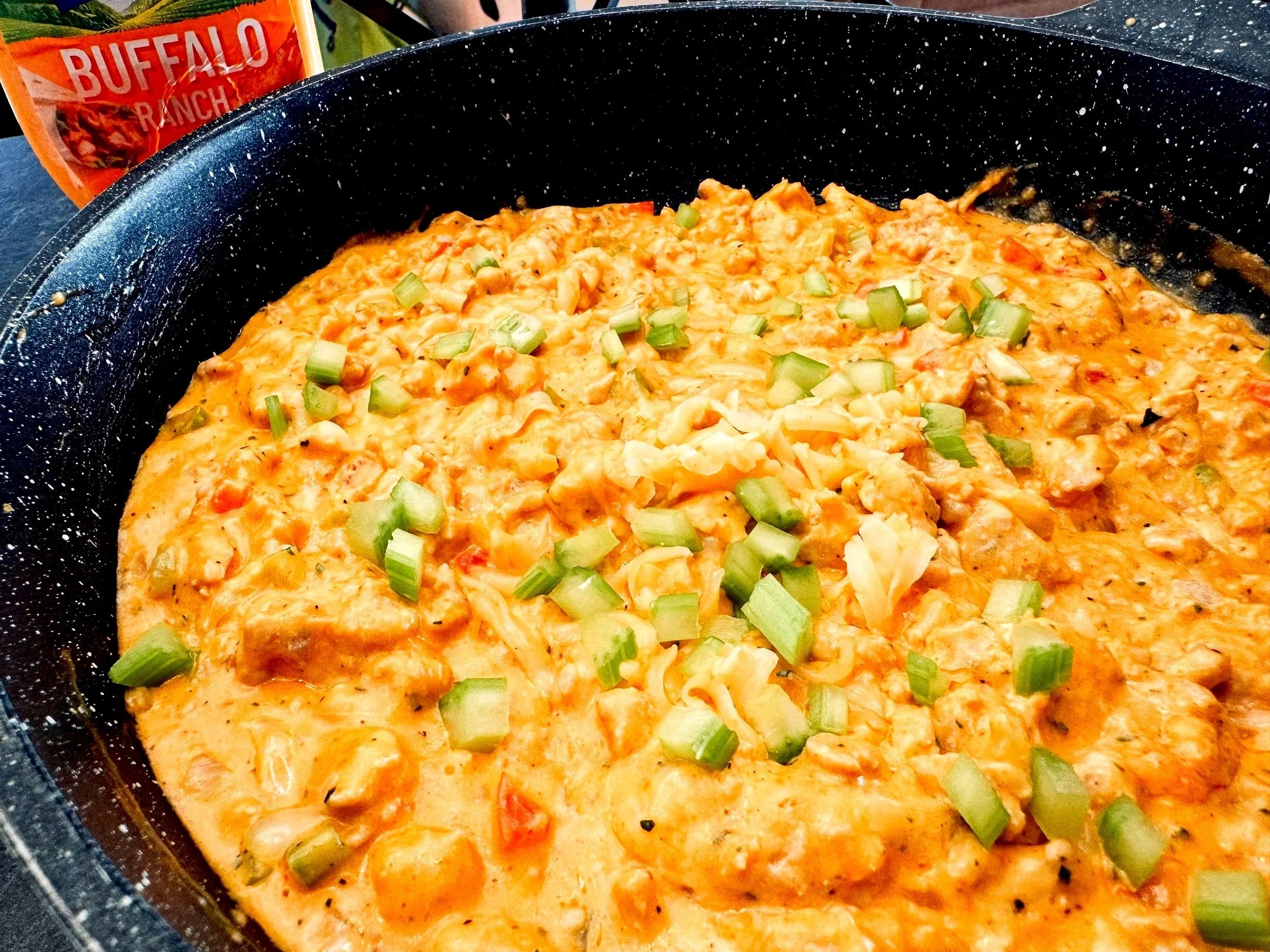 Buffalo Ranch Chicken Dip | Easy Cheesy Party Dip Recipe