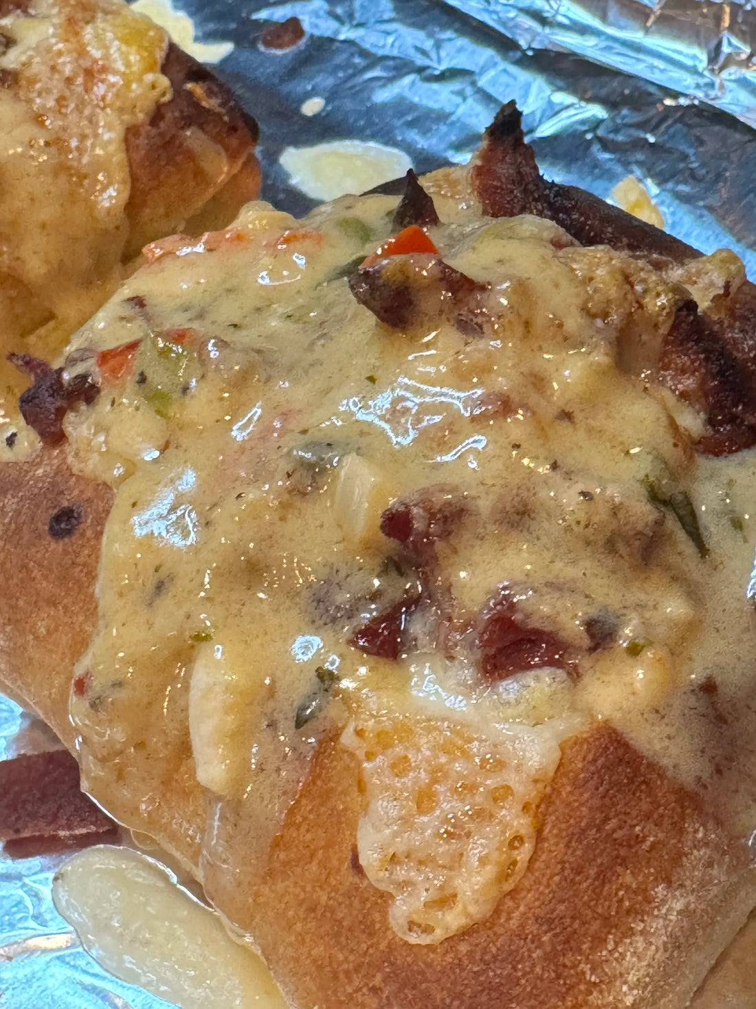 Bacon-Topped Chicken Ciabatta Bake | Cheesy Chicken Sandwich Recipe