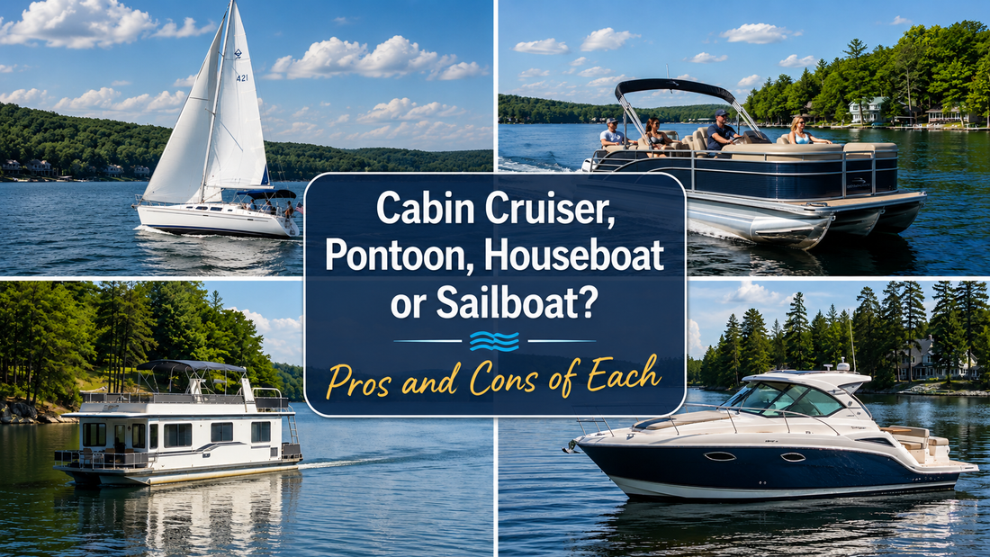 Cabin Cruiser, Pontoon, Houseboat or Sailboat? Pros and Cons of Each
