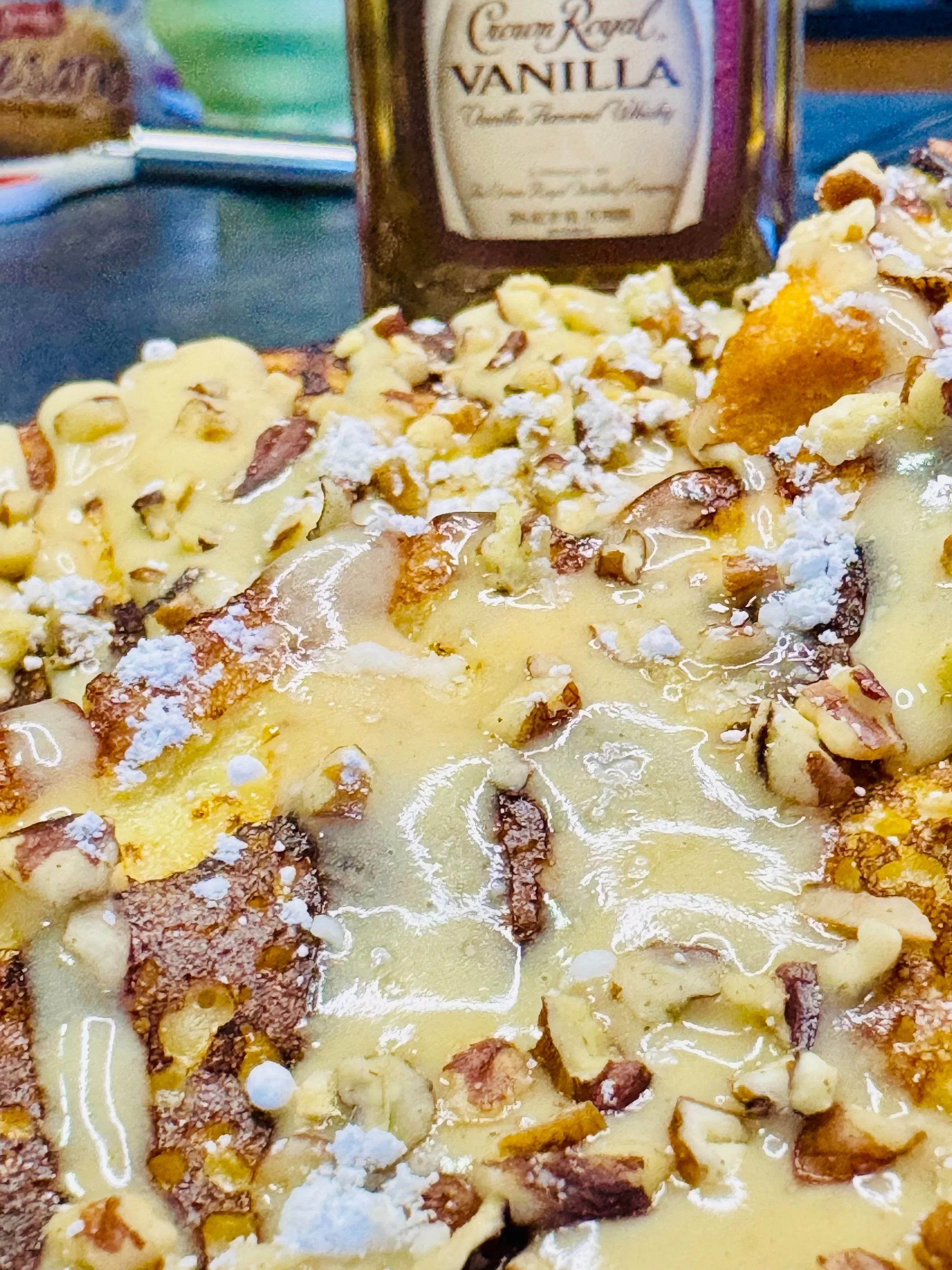 Eggnog French Toast with Crown Royal Cream Cheese Spread