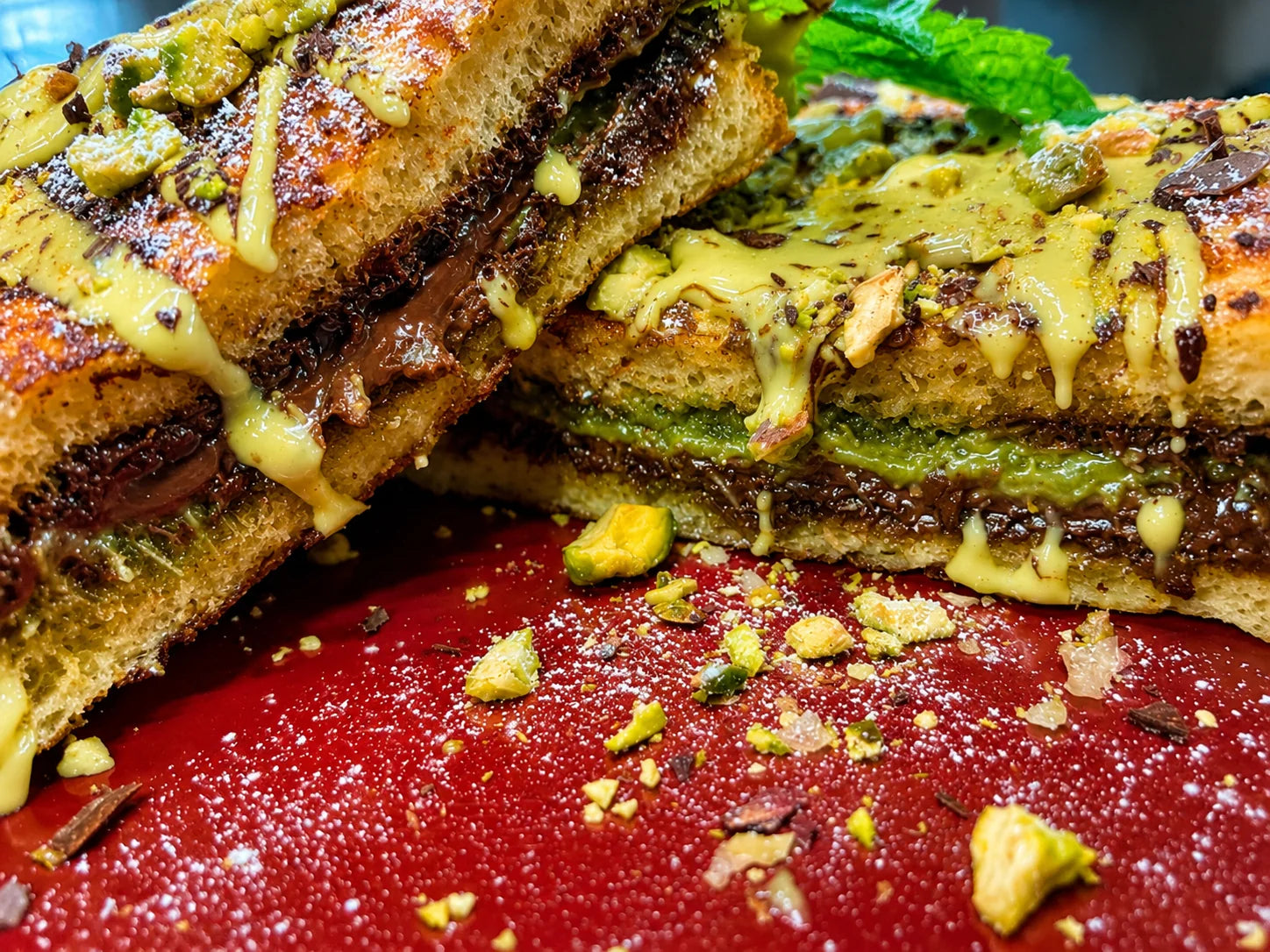 Pistachio Stuffed French Toast