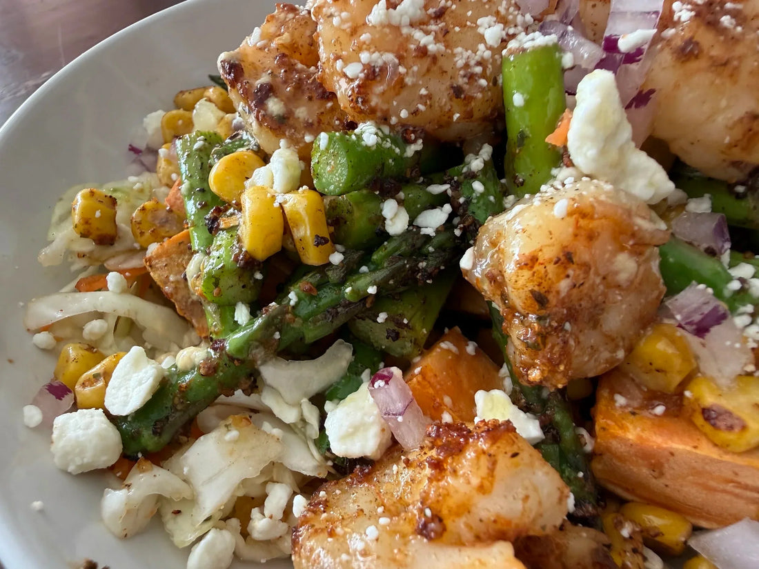 Lake Day Veggie Bowl with Shrimp | Fresh & Healthy Summer Recipe