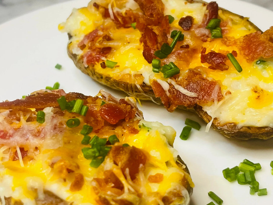 Loaded Twice Grilled Stuffed Potatoes
