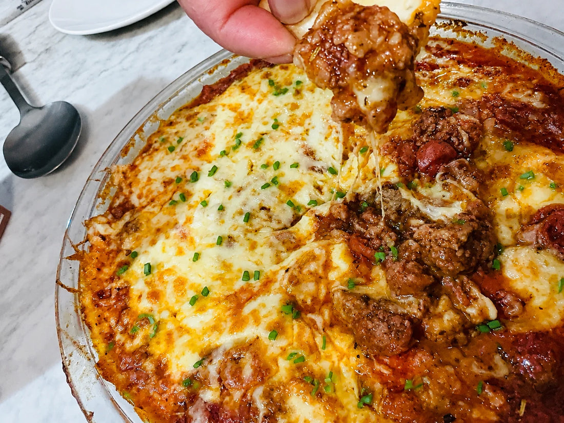 Easy Pizza Dip Recipe | Cheesy Pepperoni & Sausage Party Appetizer