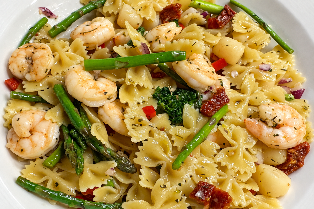 Seafood Bliss Pasta Salad w/ Lemon Garlic Vinaigrette