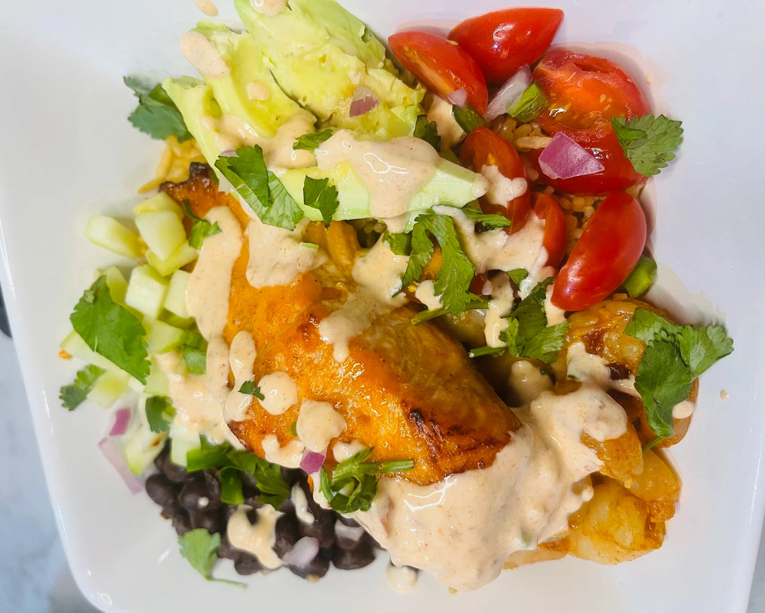 Honey Chipotle Salmon & Shrimp Bowl | Easy High-Protein Seafood Bowl Recipe