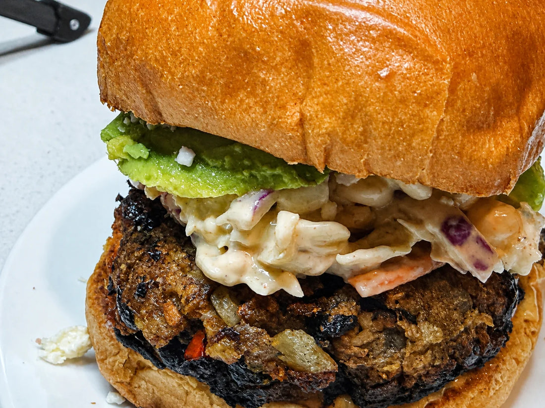 Ultimate Black Bean Burger with Corn Slaw | Easy Vegetarian Cookout Recipe
