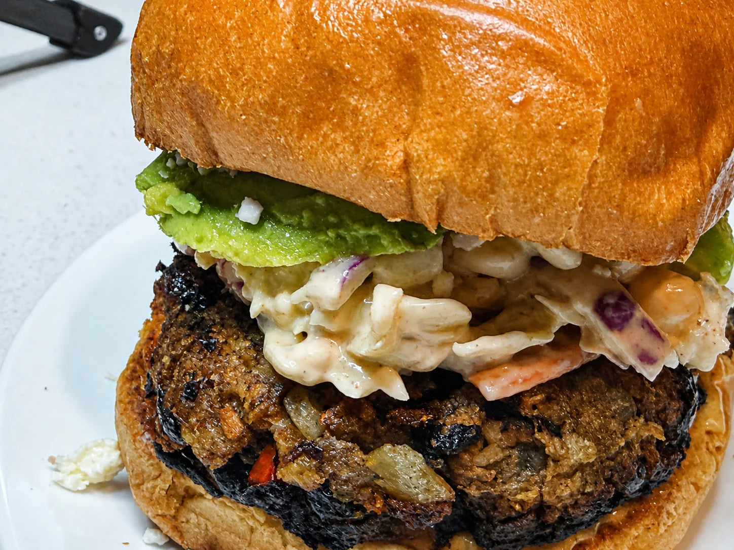 Ultimate Black Bean Burger with Corn Slaw | Easy Vegetarian Cookout Recipe