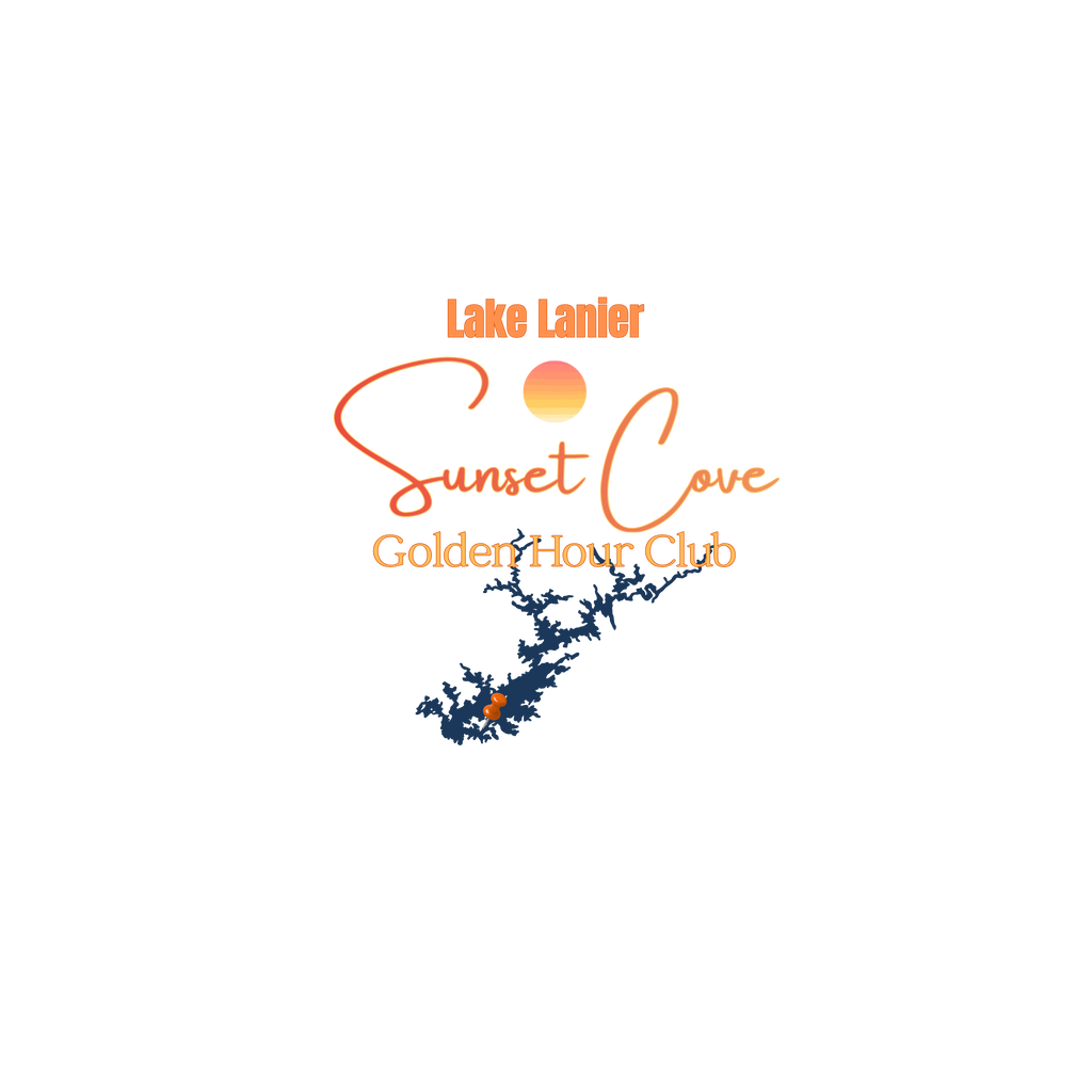 Lake Lanier Sunset Cove Golden Hour Club Unisex T-Shirt | Lake Life Tee