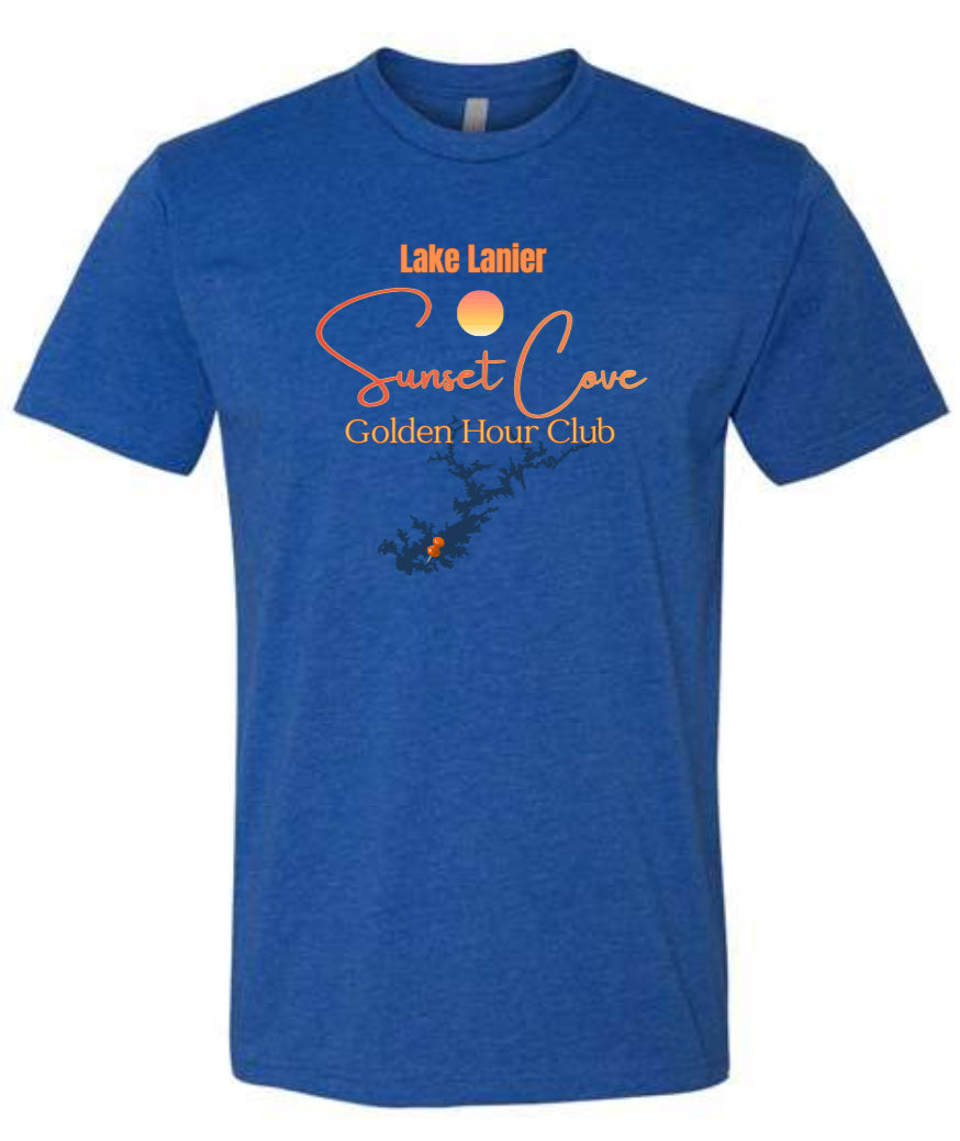 Lake Lanier Sunset Cove Golden Hour Club Unisex T-Shirt | Lake Life Tee