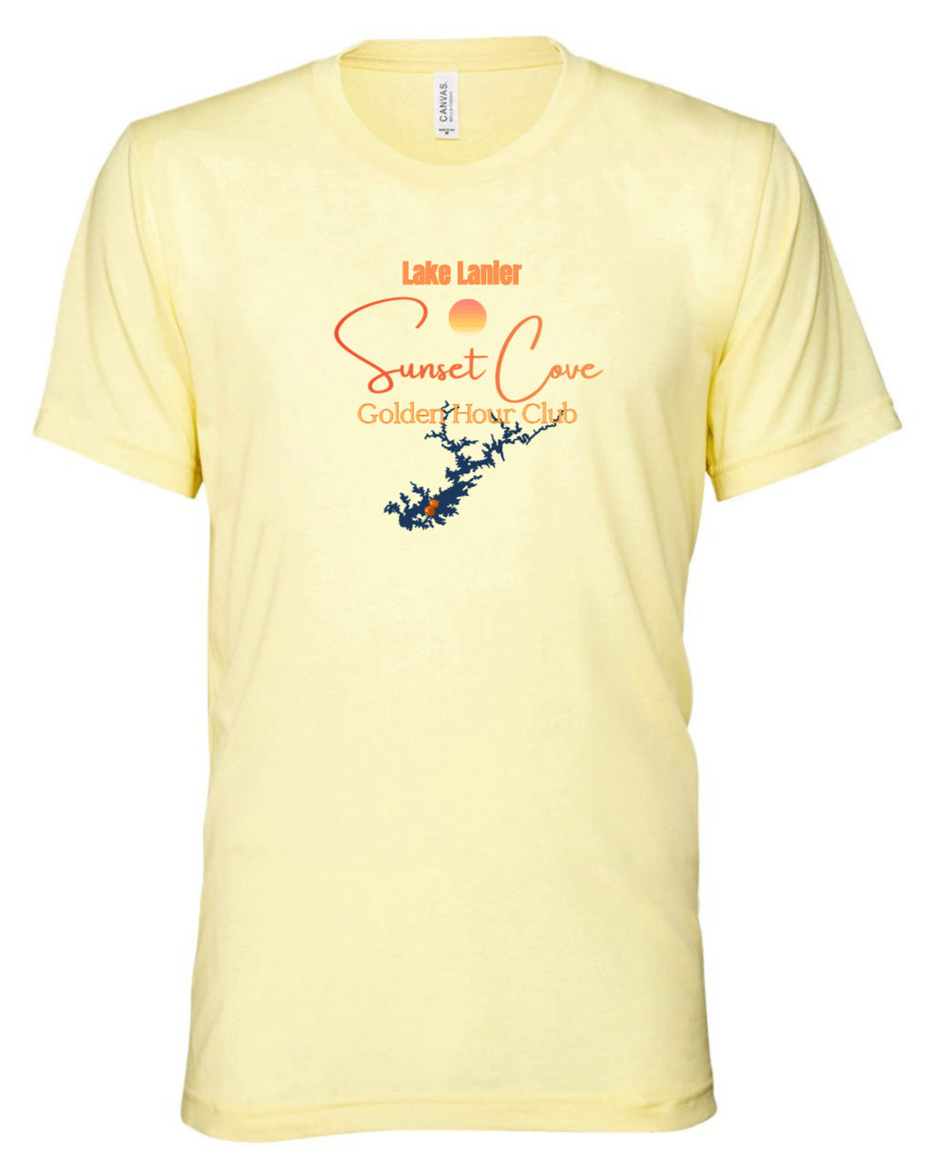Lake Lanier Sunset Cove Golden Hour Club Unisex T-Shirt | Lake Life Tee