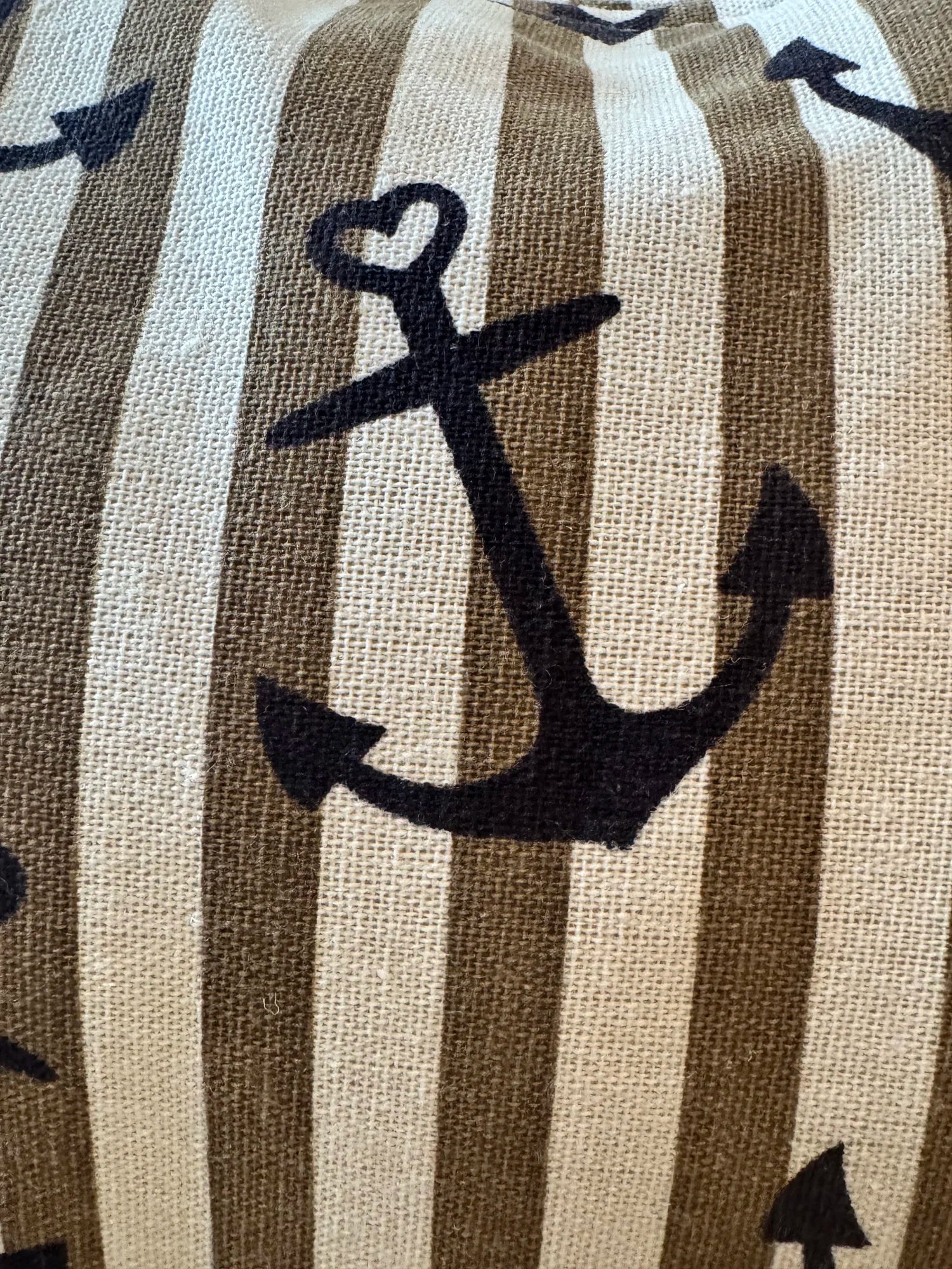 Anchor Print Canvas Tote Bag | Large Lake & Beach Bag