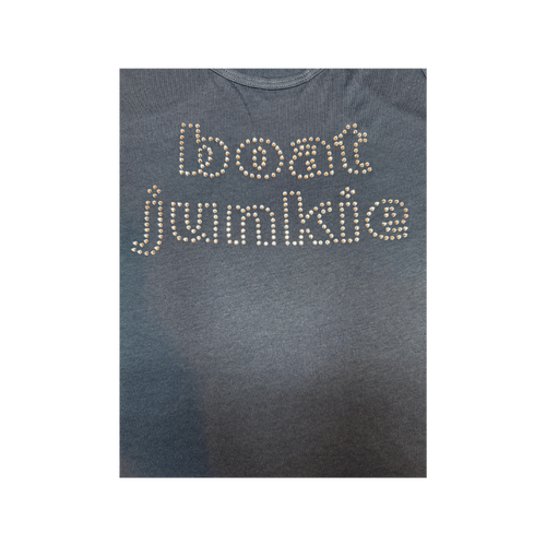 Boat Junkie Ladies Rhinestone Racerback Tank Top