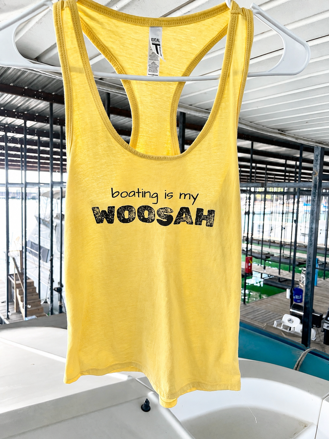 Boating Is My WOOSAH | Women’s Racerback Tank