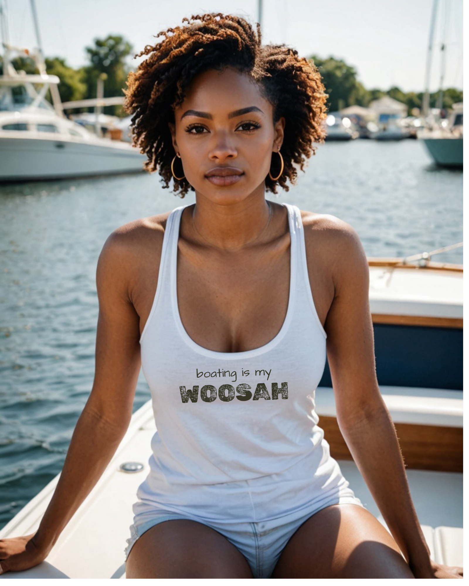 Boating Is My WOOSAH | Women’s Racerback Tank