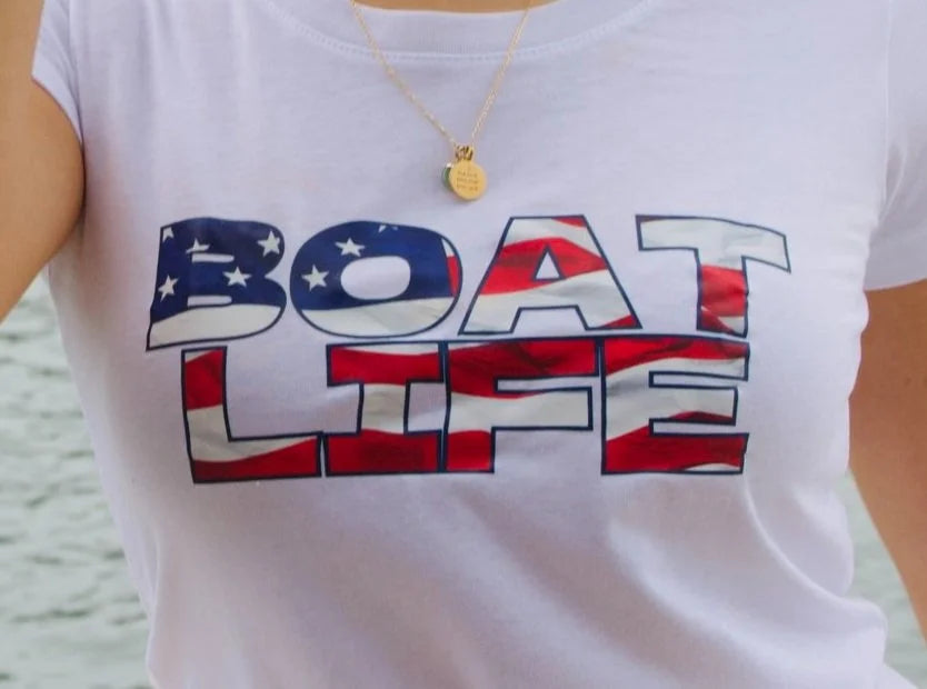 Boat Life Vibes | Patriotic Lake Life Tee