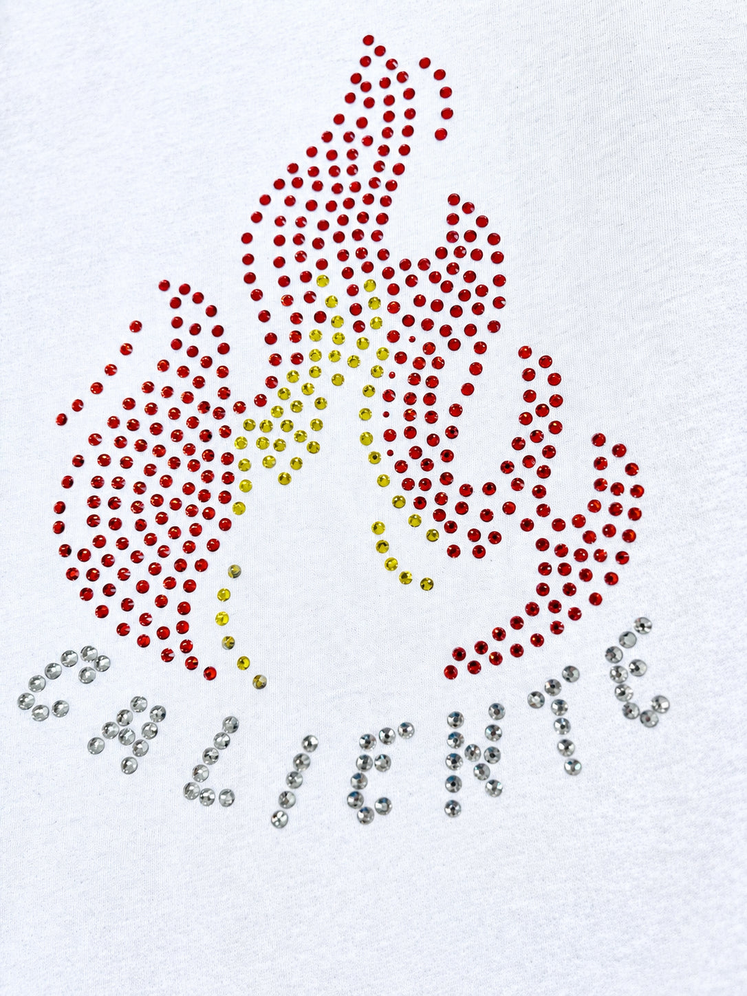 Camiseta “Caliente” con Rhinestones para Mujeres | Fitted Tee