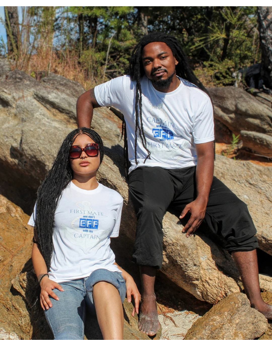 Captain & First Mate | Matching Couples Boat T-Shirt Set