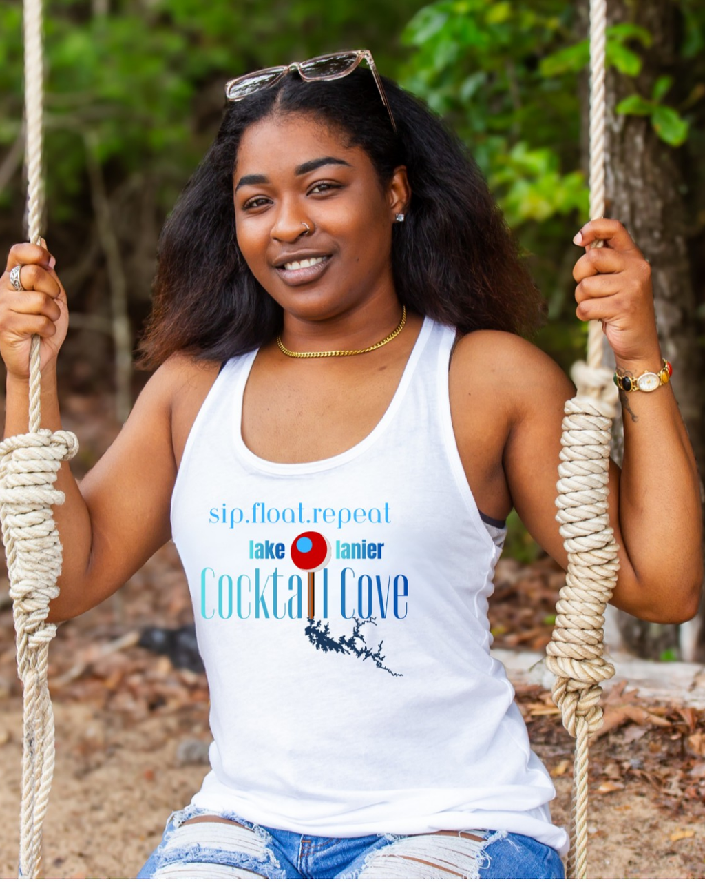Lake Lanier Cocktail Cove | Racerback Tank