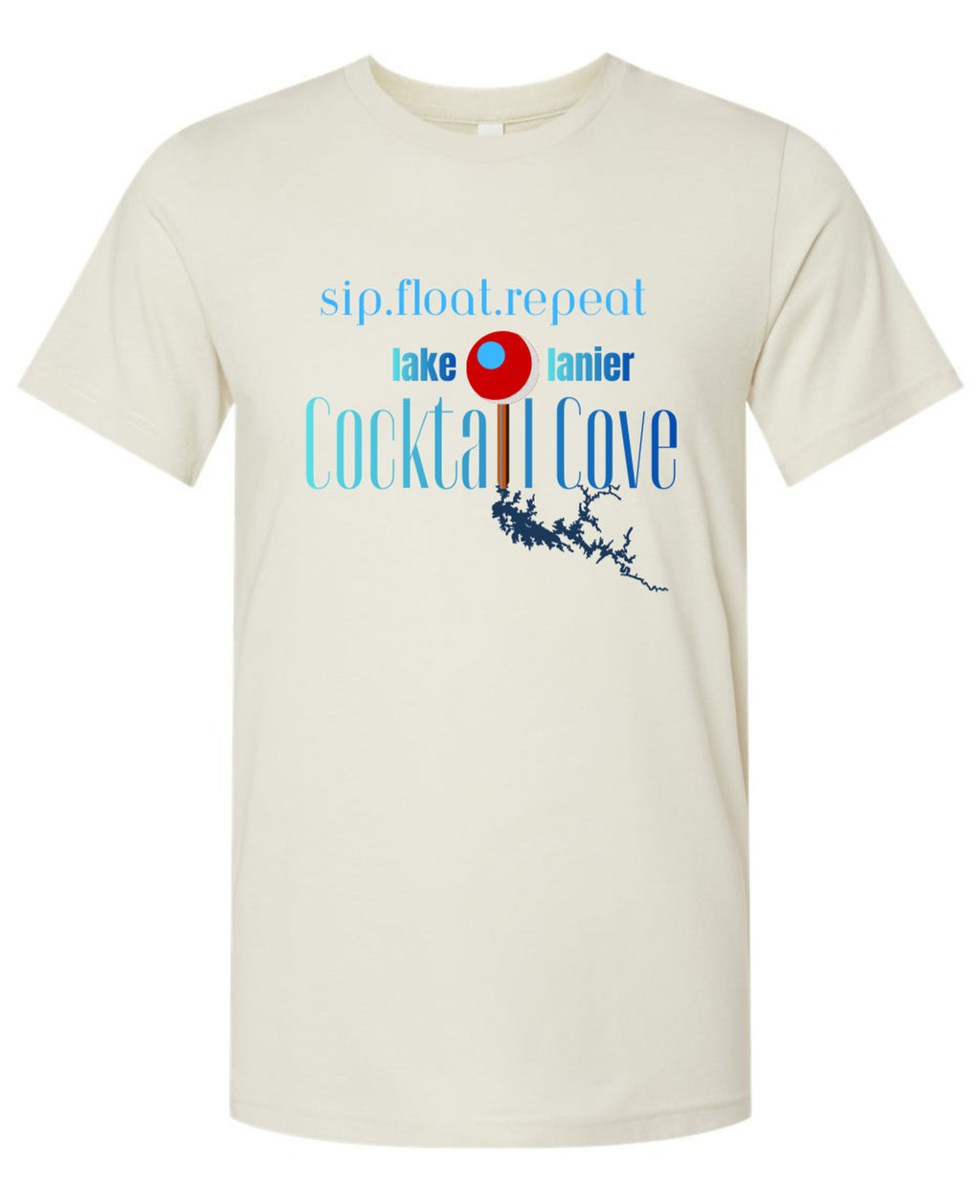 Lake Lanier Cocktail Cove | Unisex Tee | Sip. Float. Repeat.