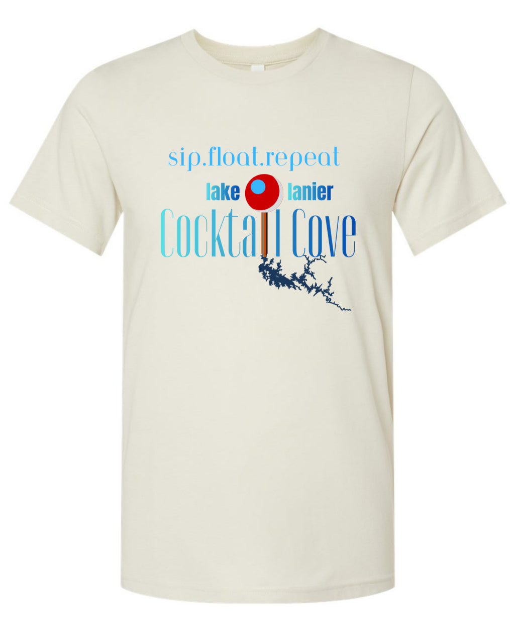 Lake Lanier Cocktail Cove | Unisex Tee | Sip. Float. Repeat.