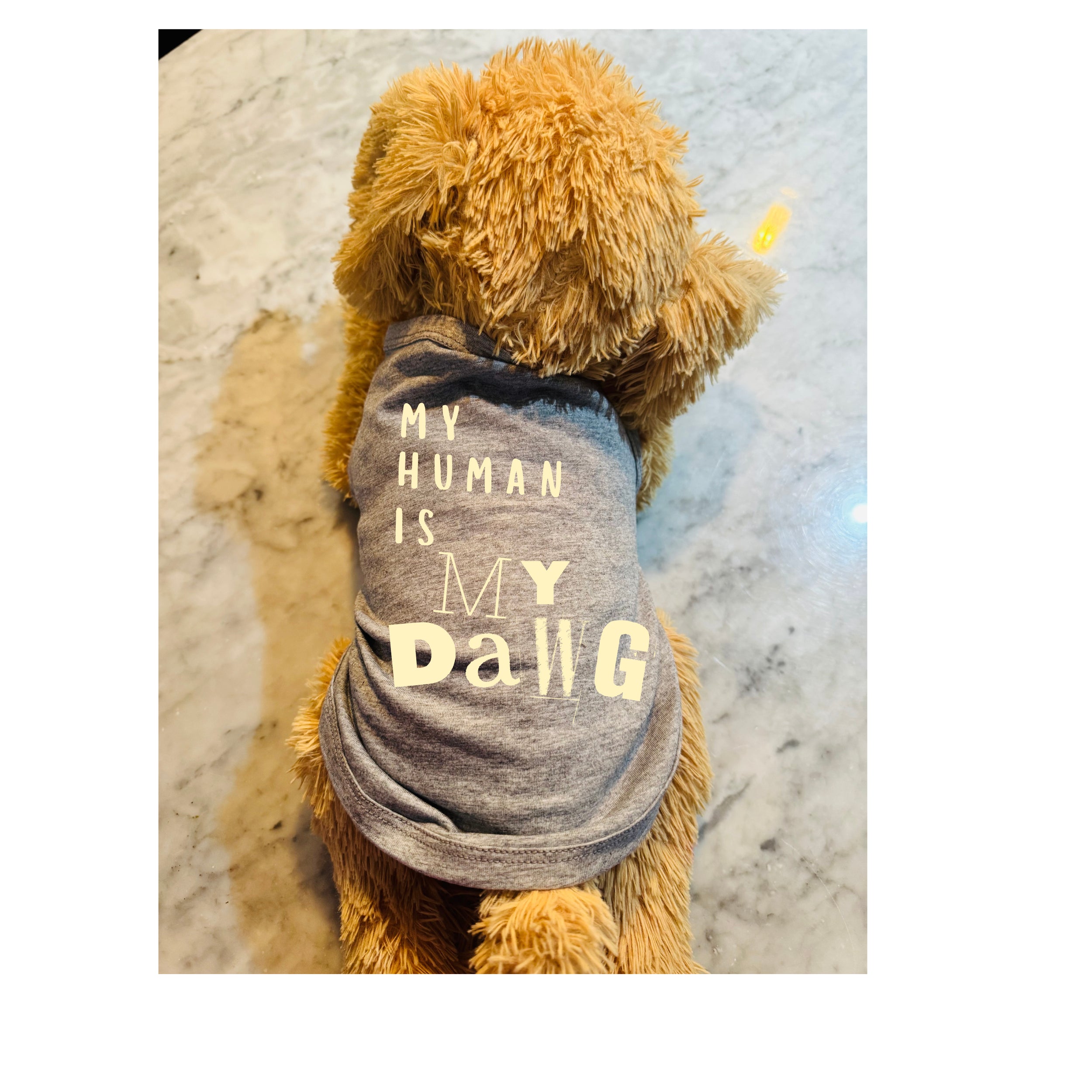 My Human Is My Dawg Dog Shirt | Funny Dog T-Shirt for Pets | Cute Dog Apparel