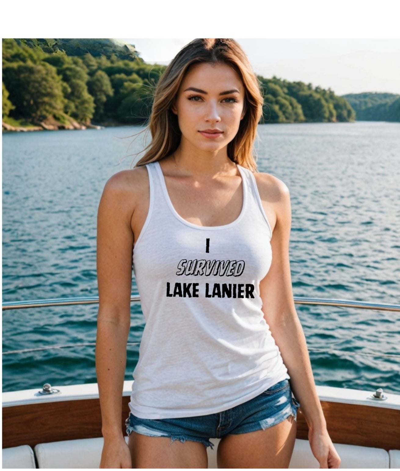 I Survived Lake Lanier | Ladies Racerback Tank