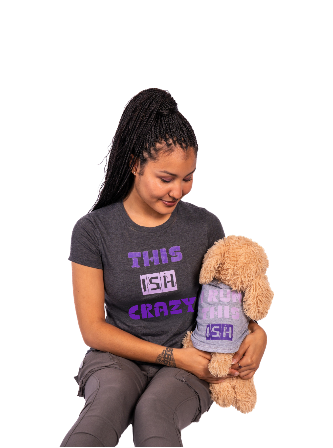 This Ish Crazy & I Run This Matching Dog & Owner Shirt Set | Funny Pet Parent Gift