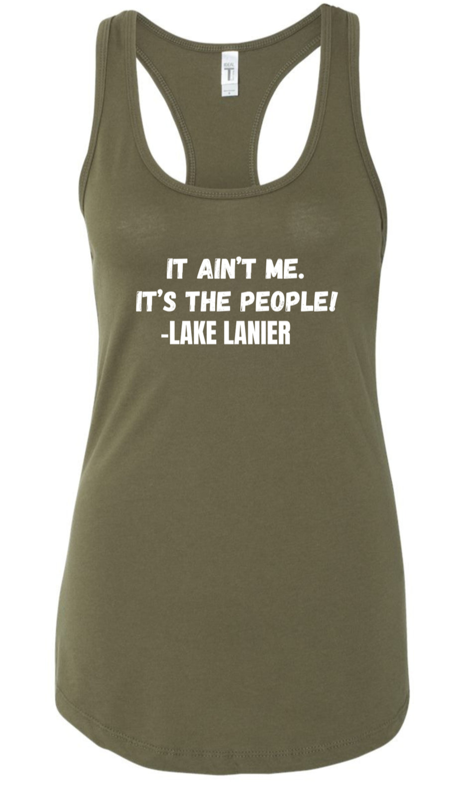 Funny Lake Life Women's Racerback Tank | It Ain't Me, It's the People