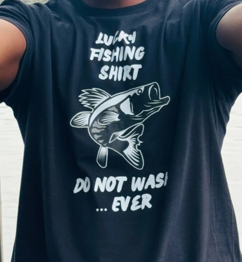 Lucky Fishing Unisex T-Shirt | Funny Angler Graphic Tee
