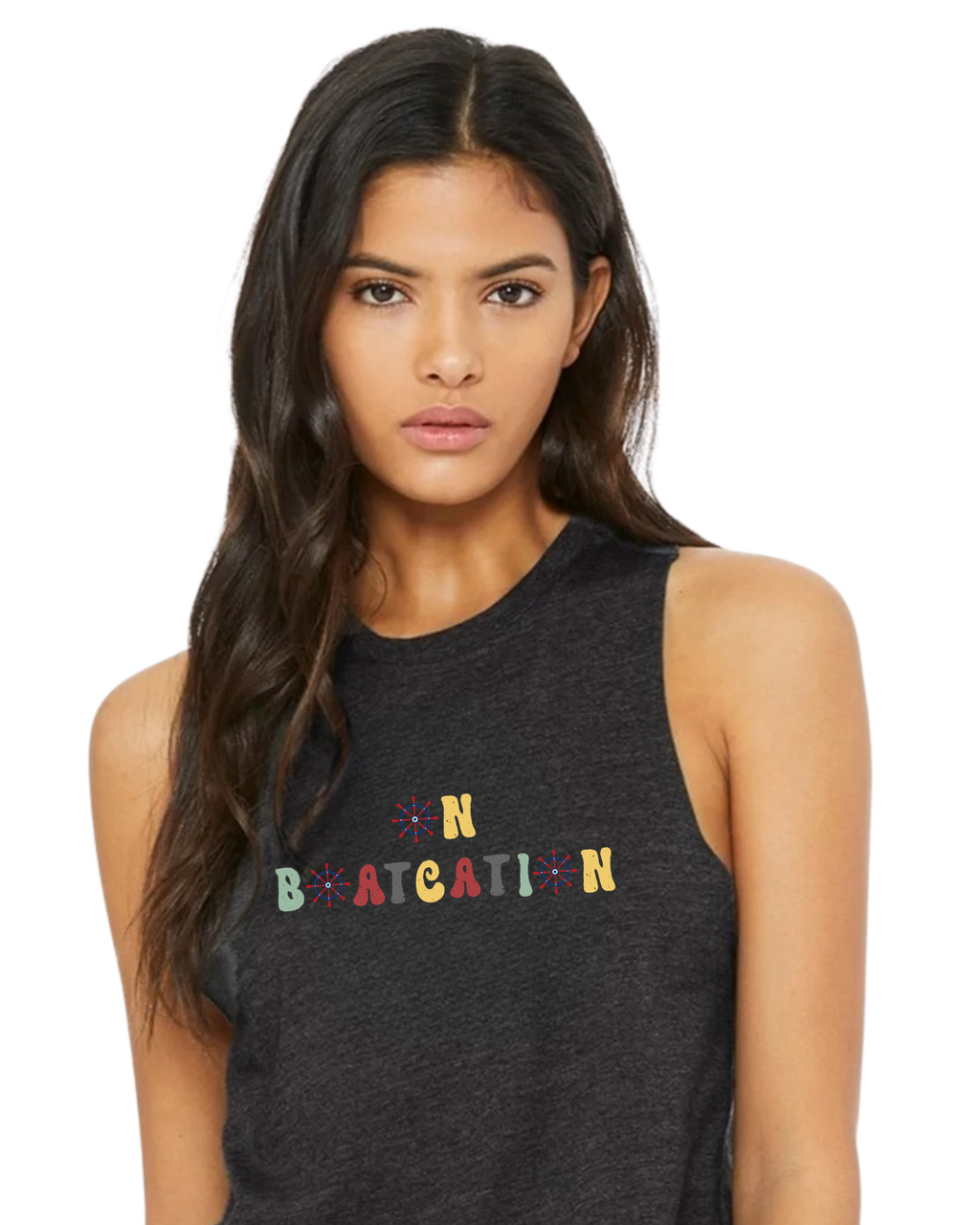 On Boatcation Women's Cropped Muscle Tank | Lake Life Tank Top