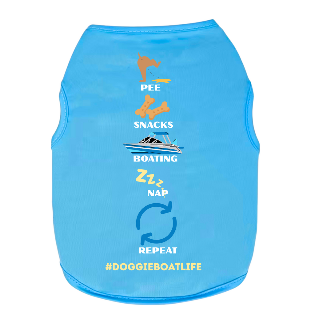 Pee.Snacks.Boating.Nap.Repeat | Dog Shirt