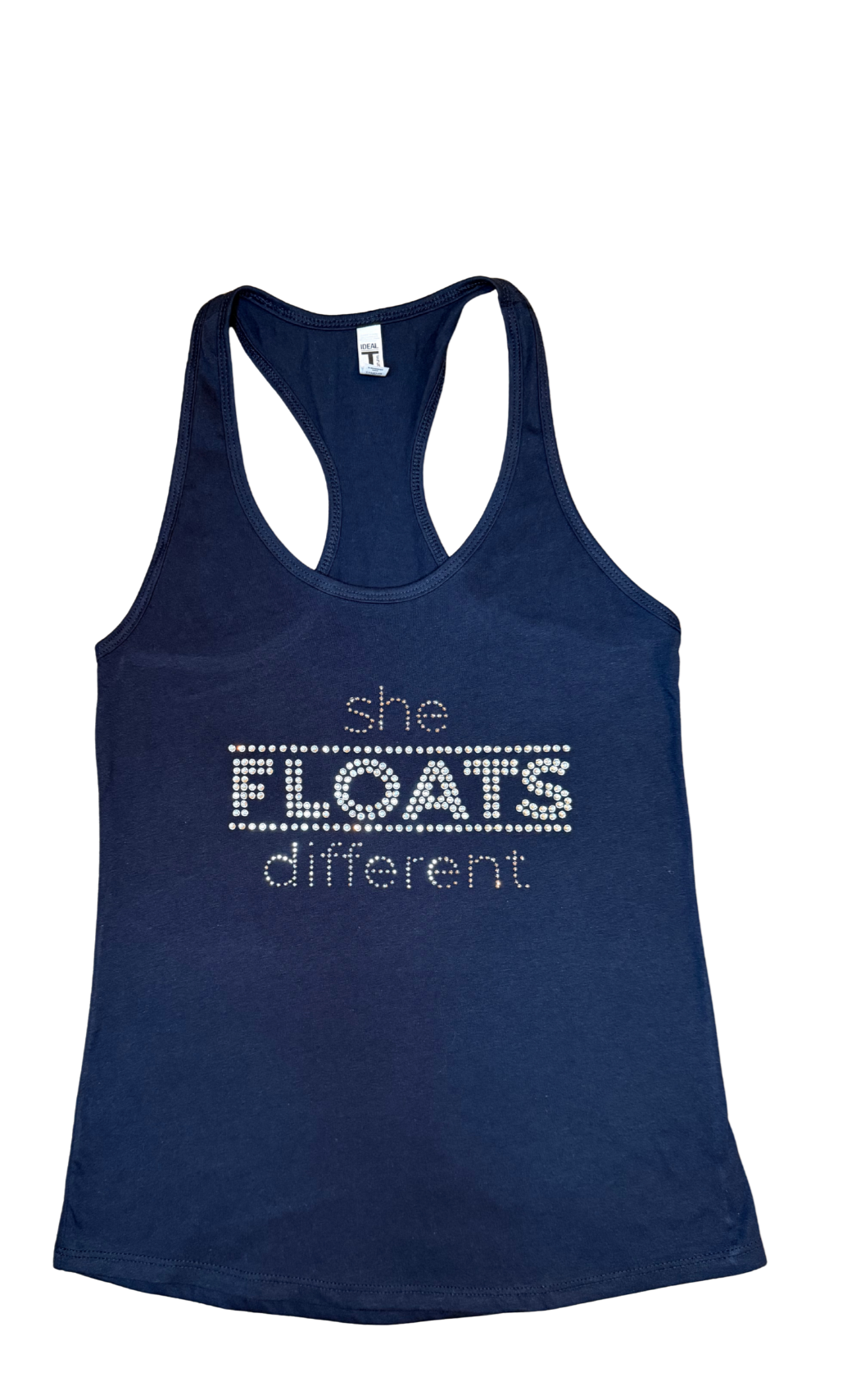 She Floats Different Women's Rhinestone Racerback Tank | Lake Life Tank Top