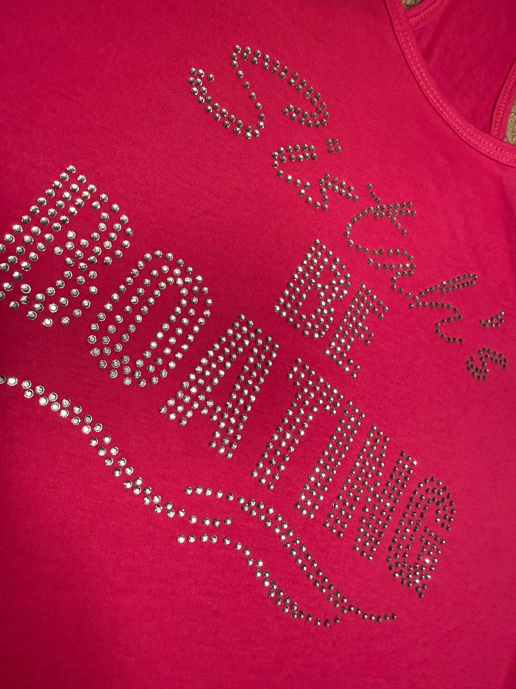 Sistah's Be Boating Rhinestone Racerback Tank Top