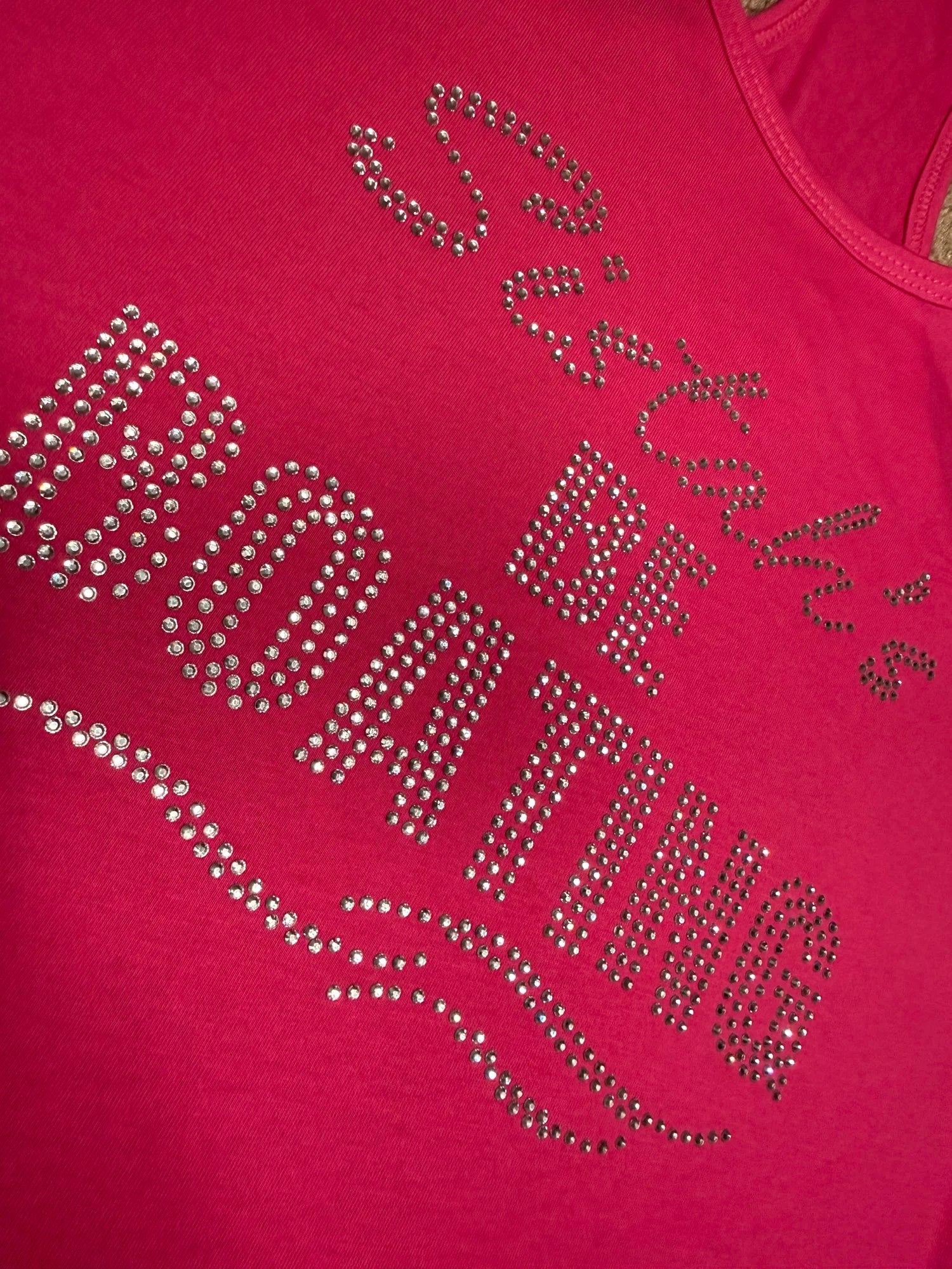 Sistah's Be Boating Rhinestone Racerback Tank Top