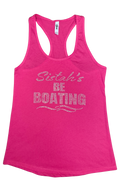 Sistah's Be Boating Rhinestone Racerback Tank Top