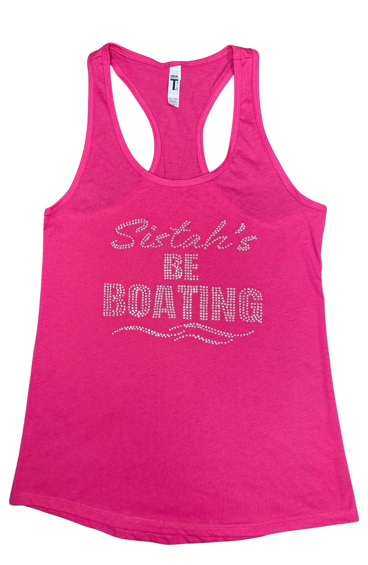 Sistah's Be Boating Rhinestone Racerback Tank Top
