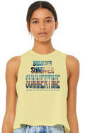 Summer Summertime Women's Cropped Muscle Tank | Lake Life Racerback Tank