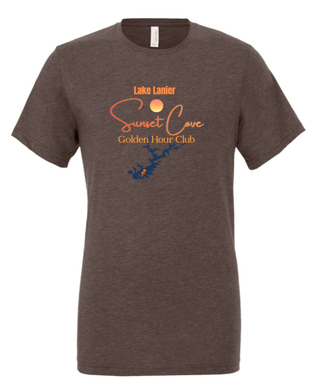 Lake Lanier Sunset Cove Golden Hour Club Unisex T-Shirt | Lake Life Tee