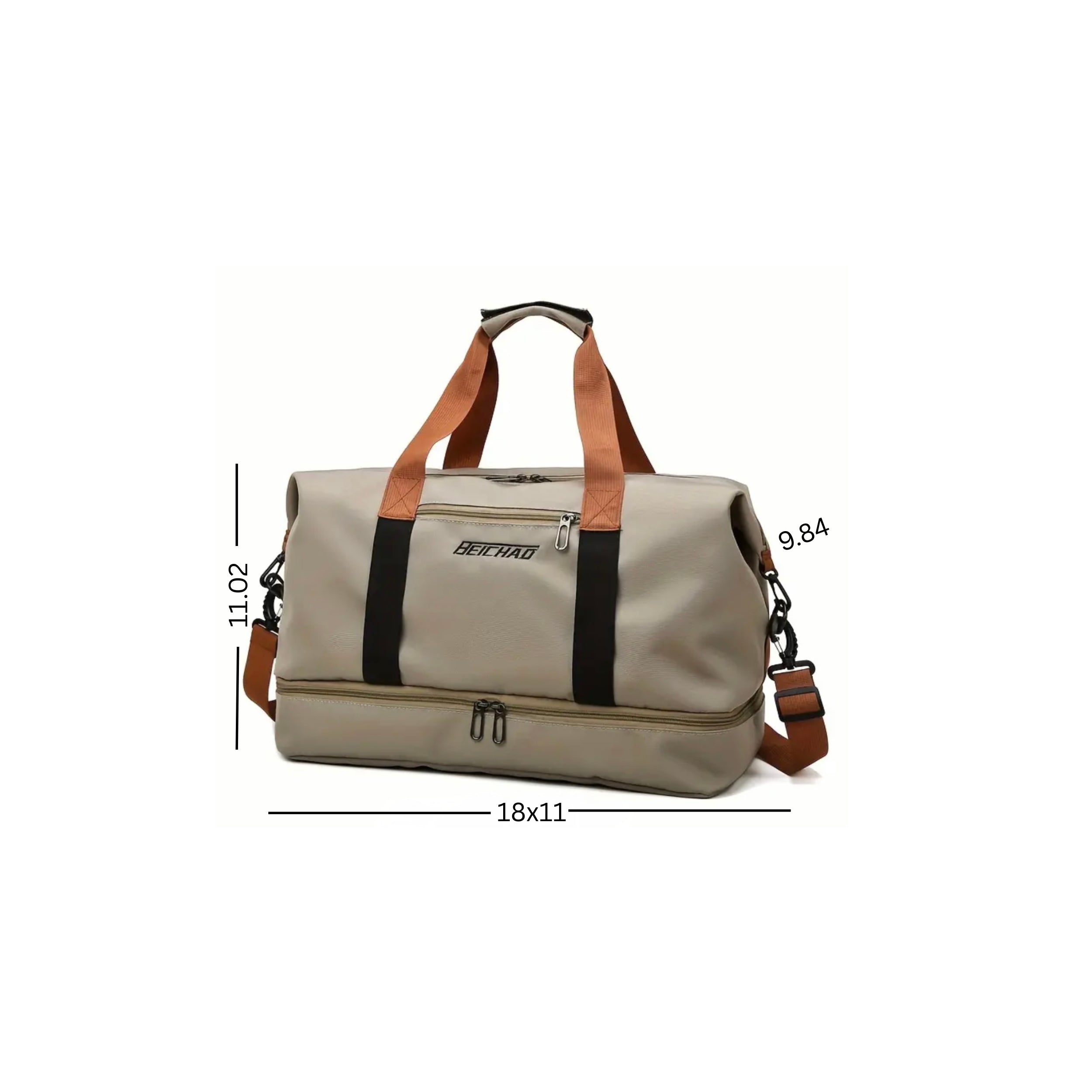 Canvas Weekender Bag with Shoe Compartment | Lake & Travel Duffel